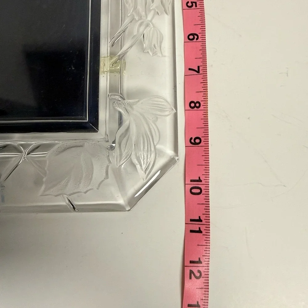 Home Beautiful Japan Clear Glass Picture Frame 5x7 Vintage Floral Design
